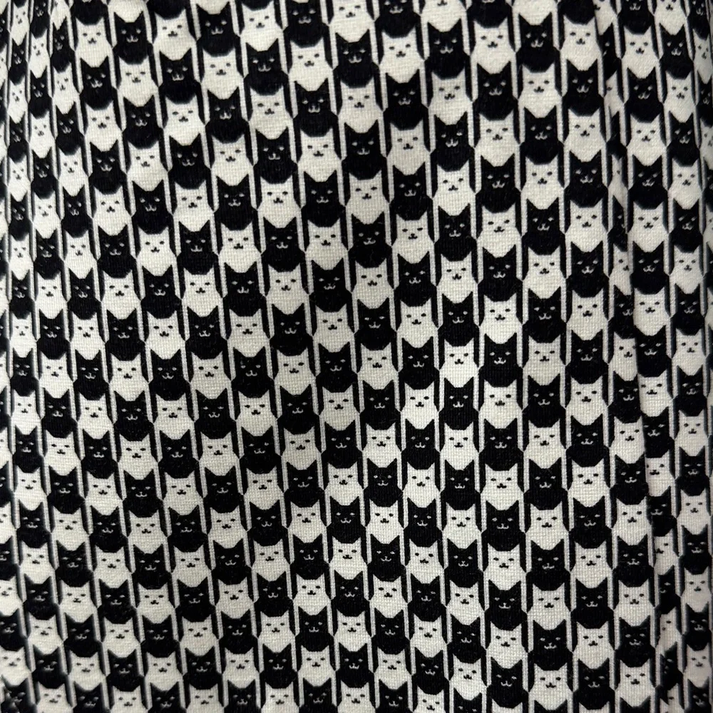 Black and White Cat Checkered Women's Blazer - Picture 3 of 3